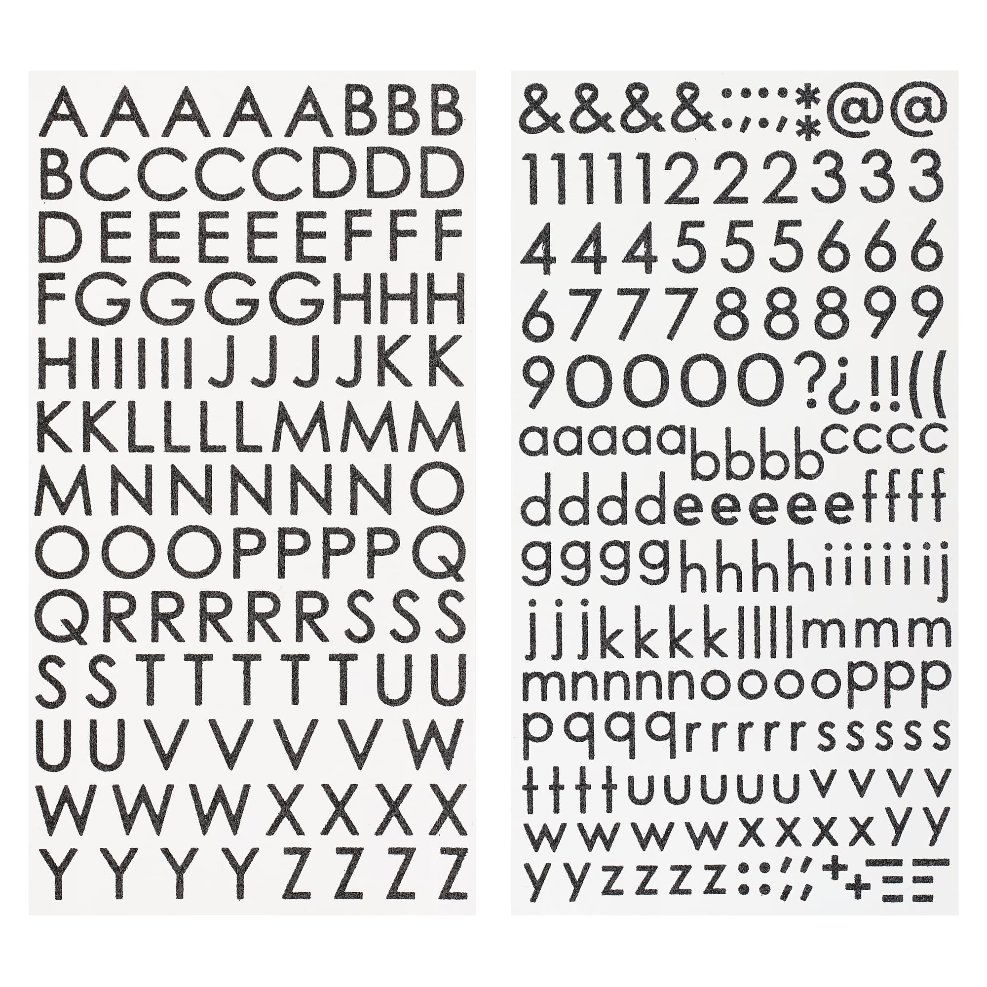 12 Pack: Glitter Block Alphabet Stickers by Recollections